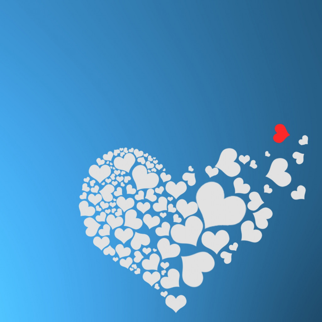 The hearts of love wallpaper 1024x1024