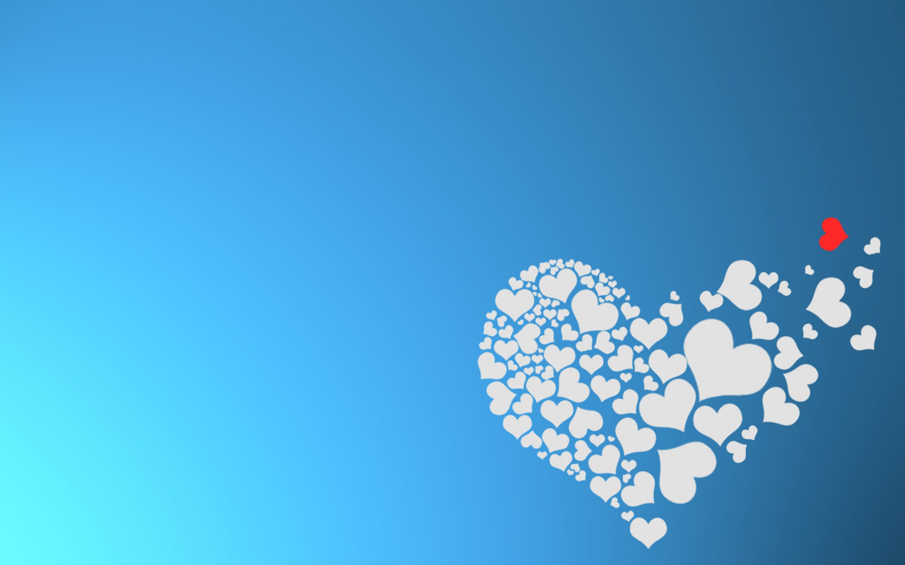 The hearts of love wallpaper 1280x800