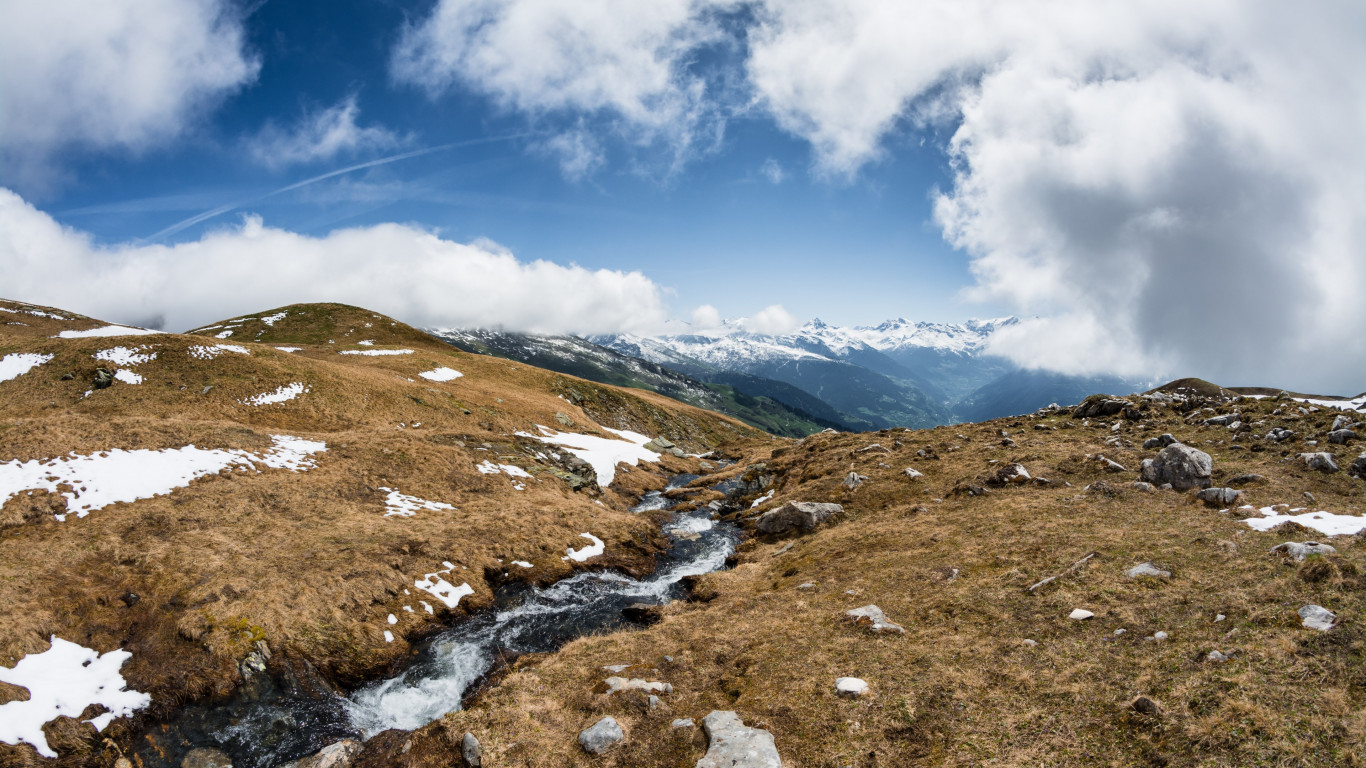 Alps landscape wallpaper 1366x768