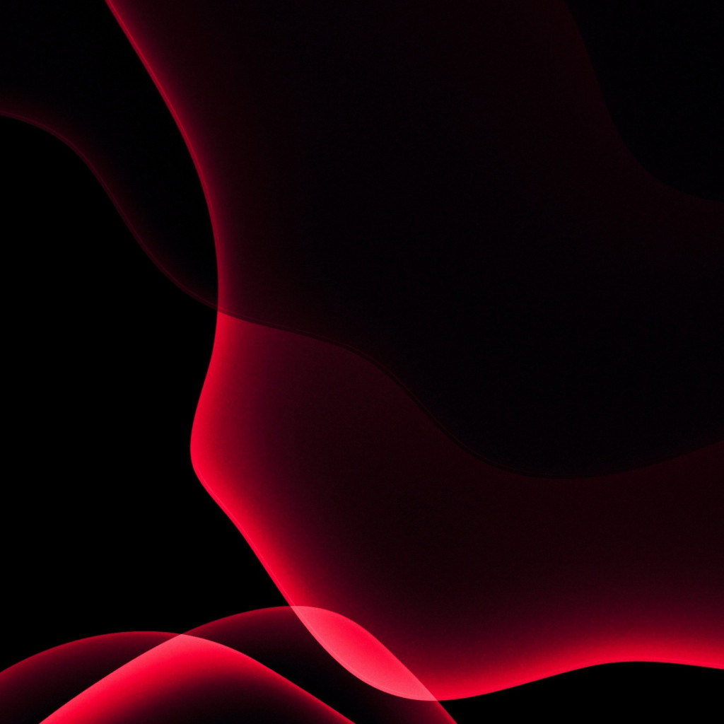 iOS 13 red abstract wallpaper 1024x1024