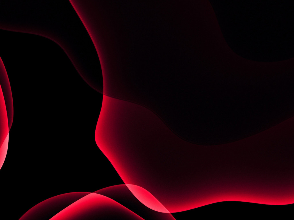 iOS 13 red abstract wallpaper 1024x768