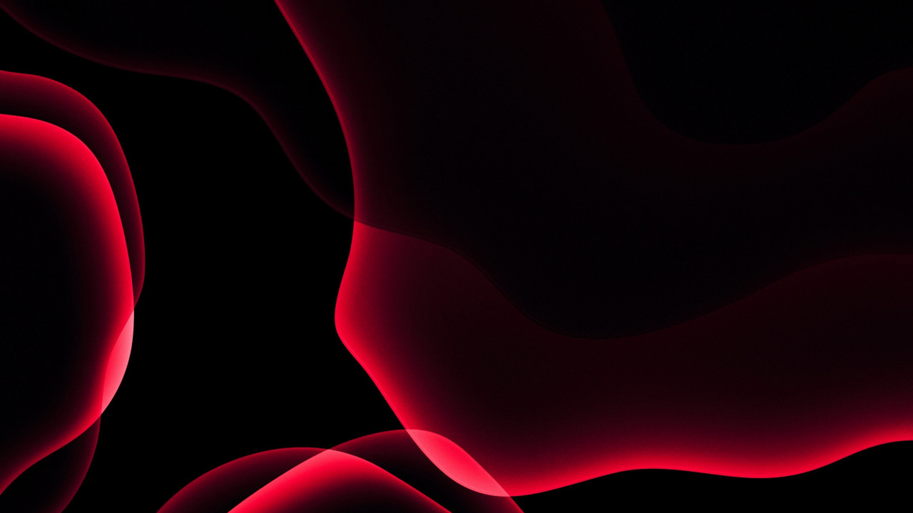 iOS 13 red abstract wallpaper 1280x720