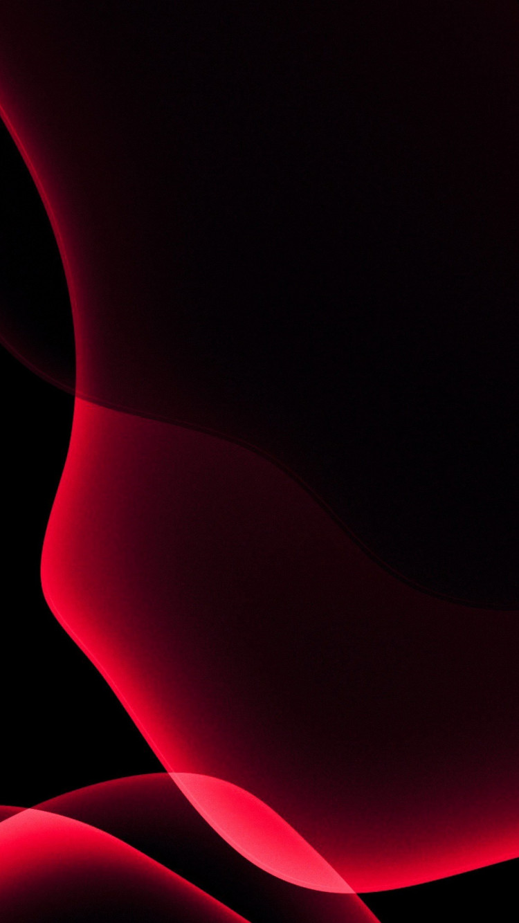 iOS 13 red abstract wallpaper 750x1334