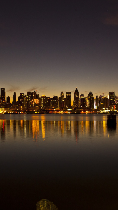 New York city skyline wallpaper 480x854