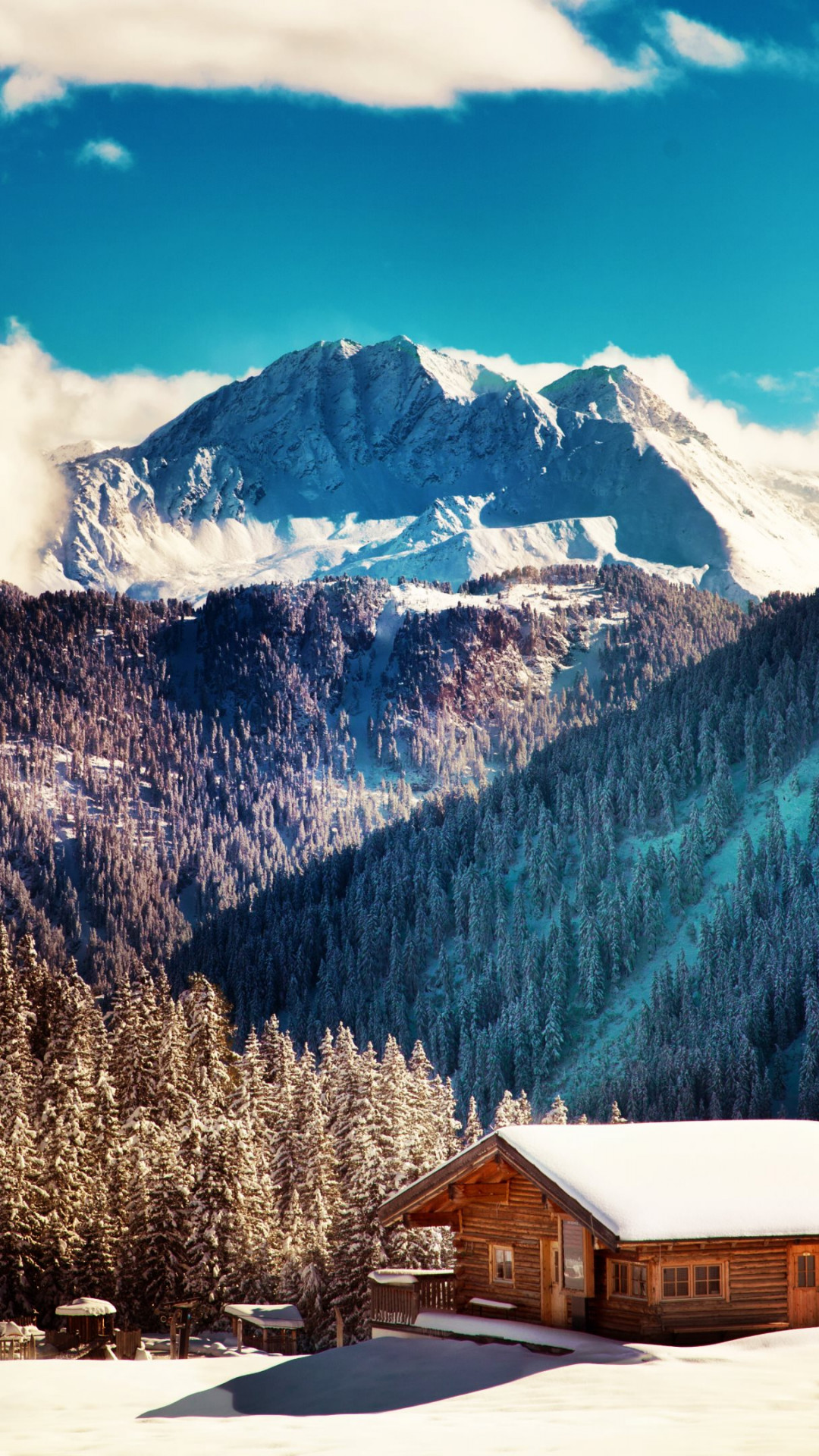 Winter landscape from Tirol wallpaper 1080x1920