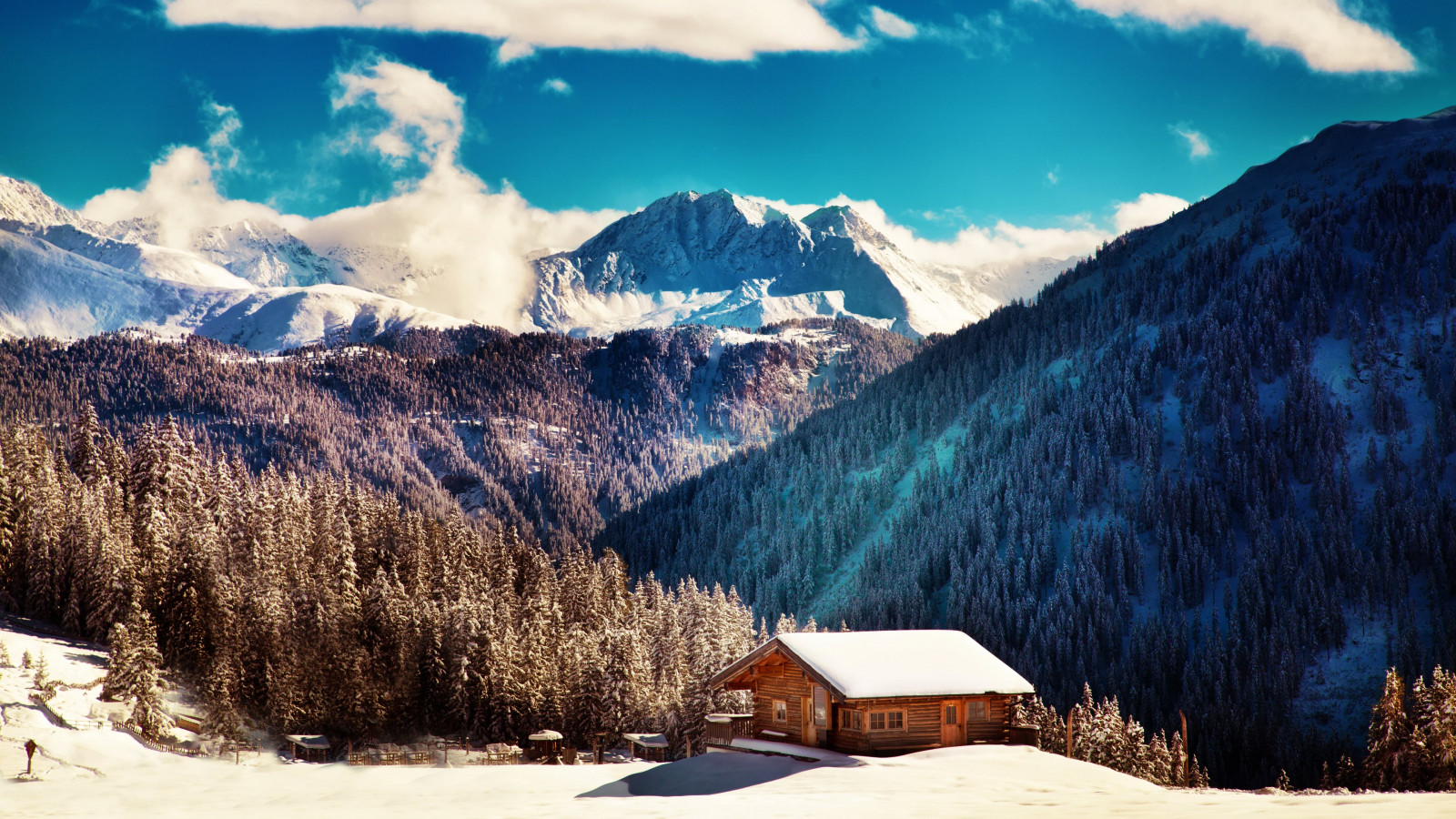 Winter landscape from Tirol wallpaper 1600x900