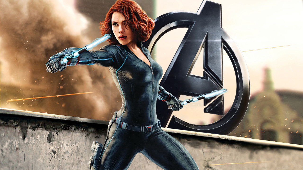 Black Widow in Avengers wallpaper 1280x720