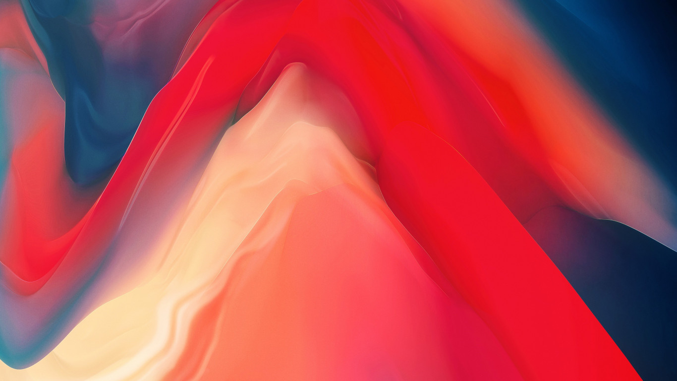 OnePlus 6T, abstract wallpaper 1366x768