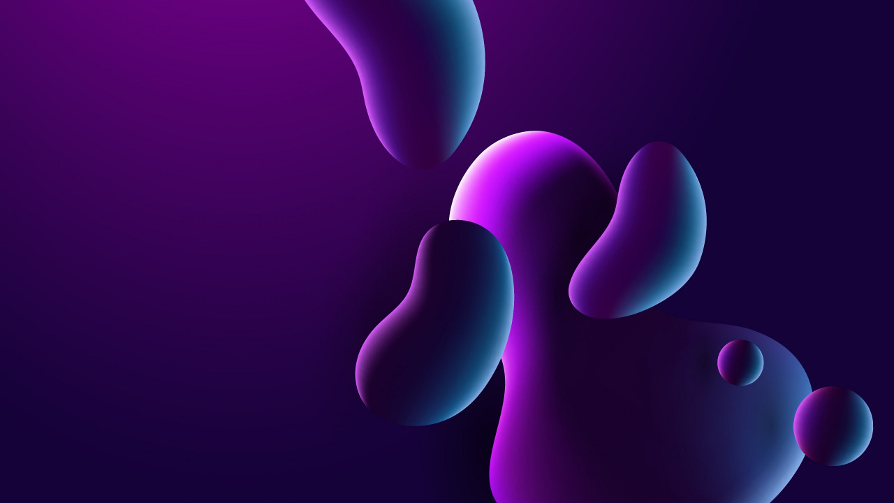 OnePlus 7T Pro, stock, bubble, abstract wallpaper 1280x720