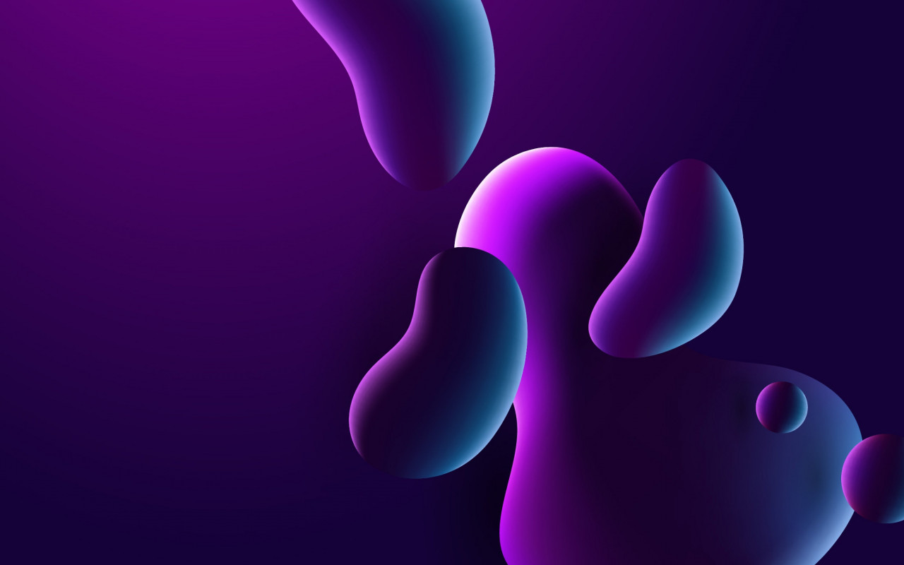 OnePlus 7T Pro, stock, bubble, abstract wallpaper 1280x800