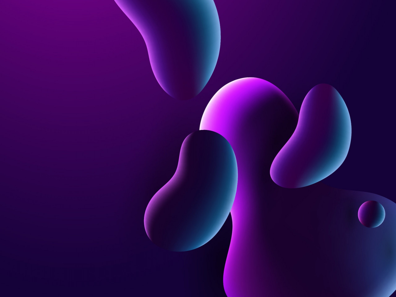 OnePlus 7T Pro, stock, bubble, abstract wallpaper 1280x960