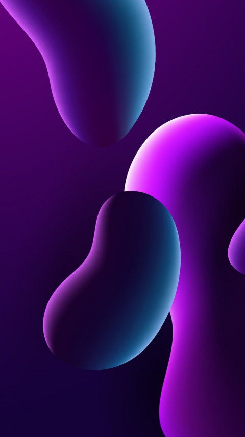 OnePlus 7T Pro, stock, bubble, abstract wallpaper 480x854