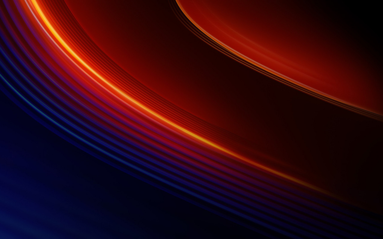 OnePlus 7T Pro warm lines wallpaper 1280x800