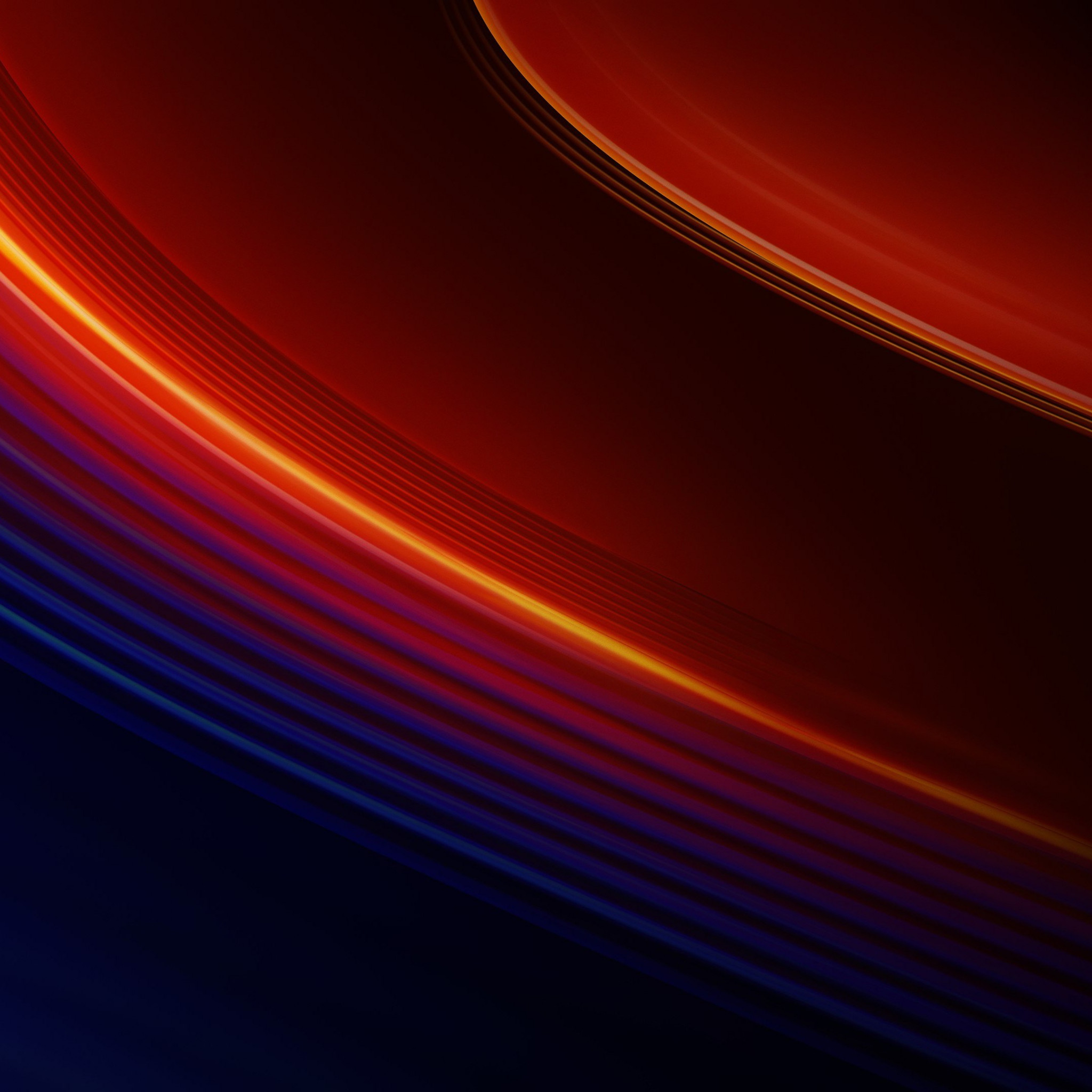 OnePlus 7T Pro warm lines wallpaper 2048x2048
