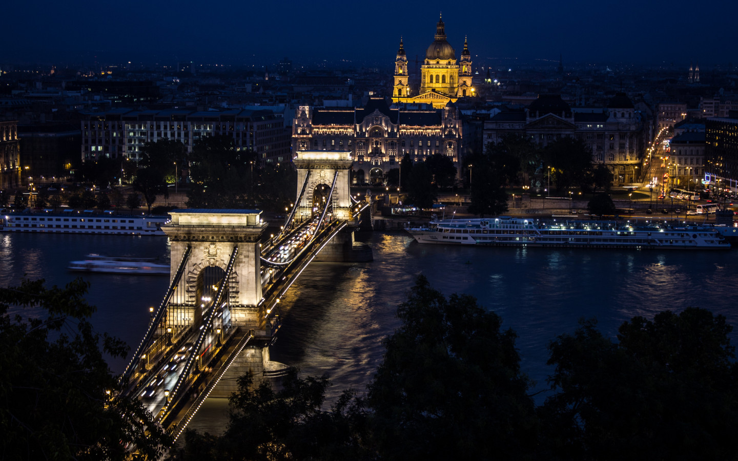 Budapest by Night wallpaper 1440x900
