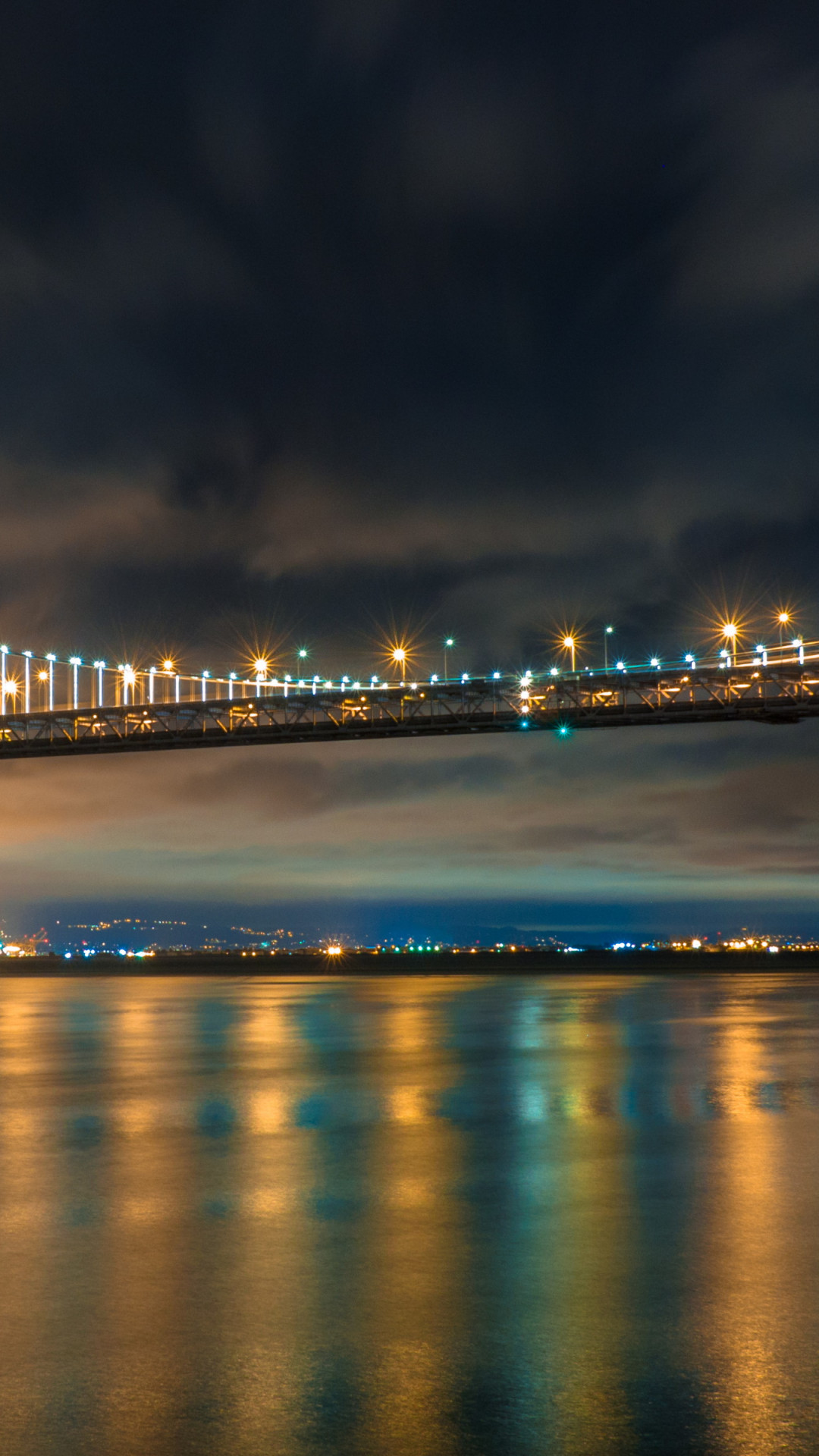 San Francisco Bay Bridge at Night wallpaper 1080x1920