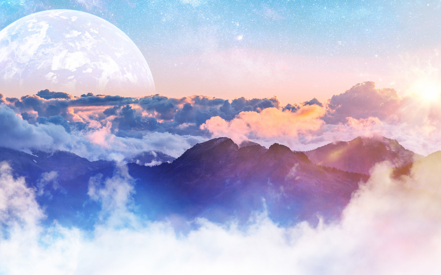 Above the clouds wallpaper 1440x900
