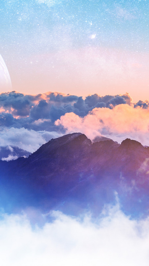 Above the clouds wallpaper 480x854