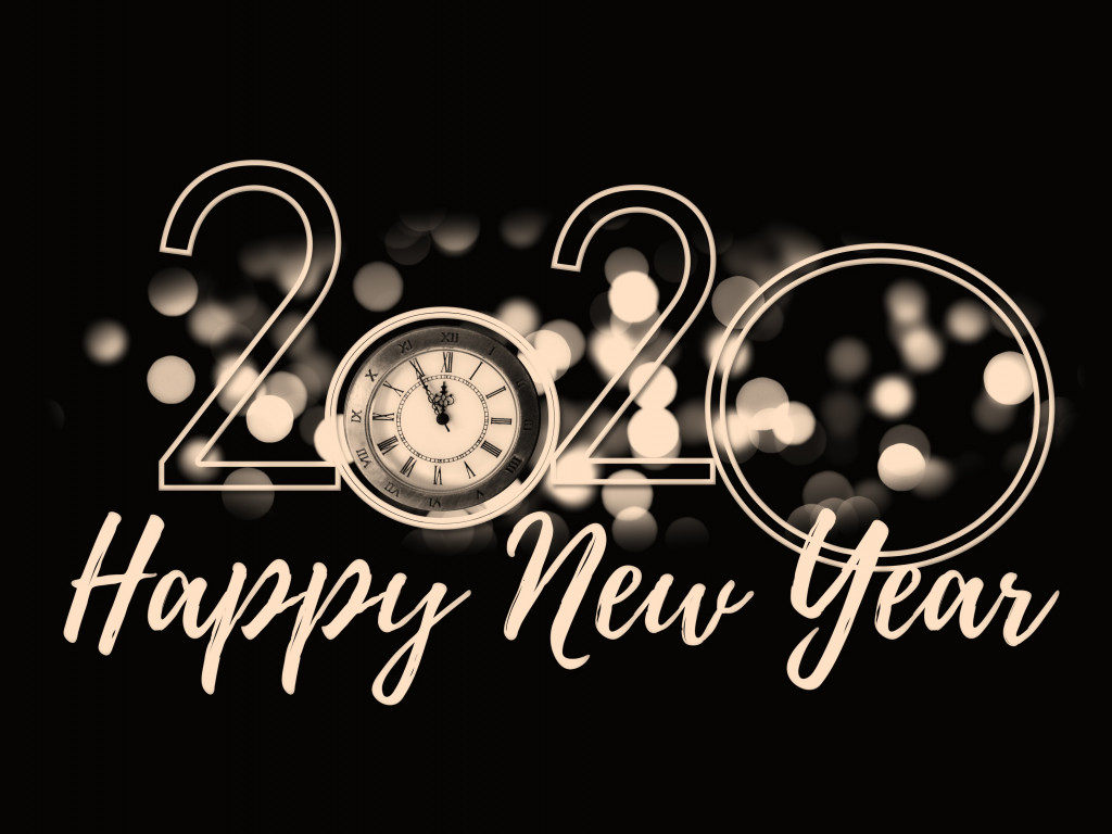 2020 Happy New Year wallpaper 1024x768