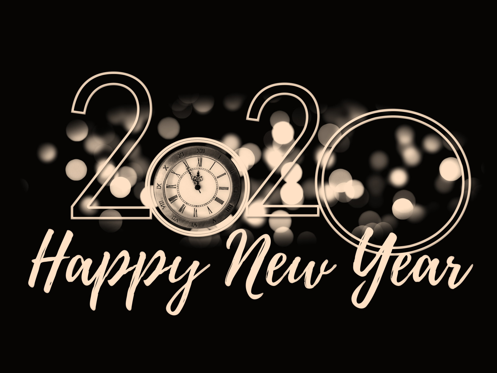 2020 Happy New Year wallpaper 1600x1200