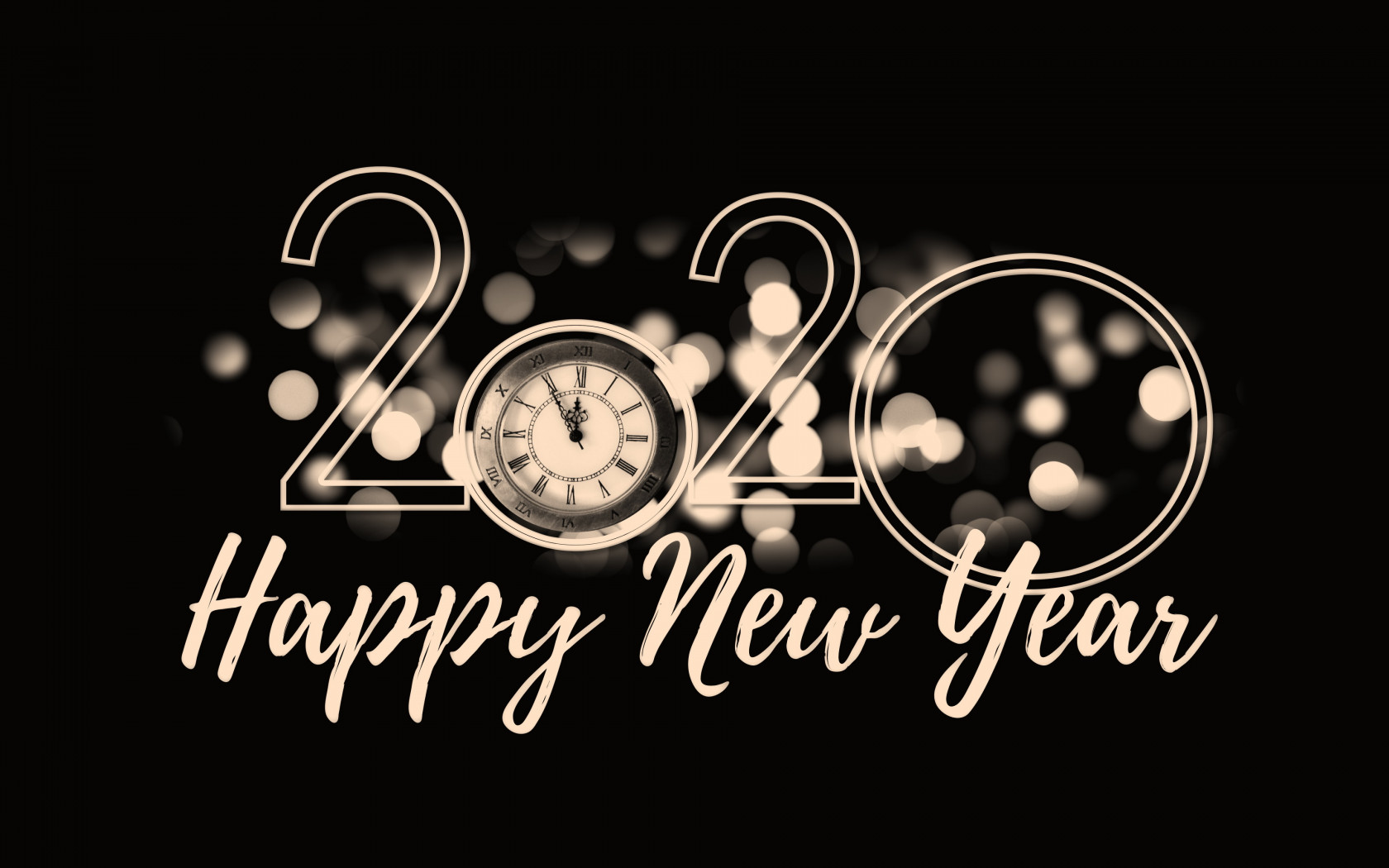 2020 Happy New Year wallpaper 1680x1050
