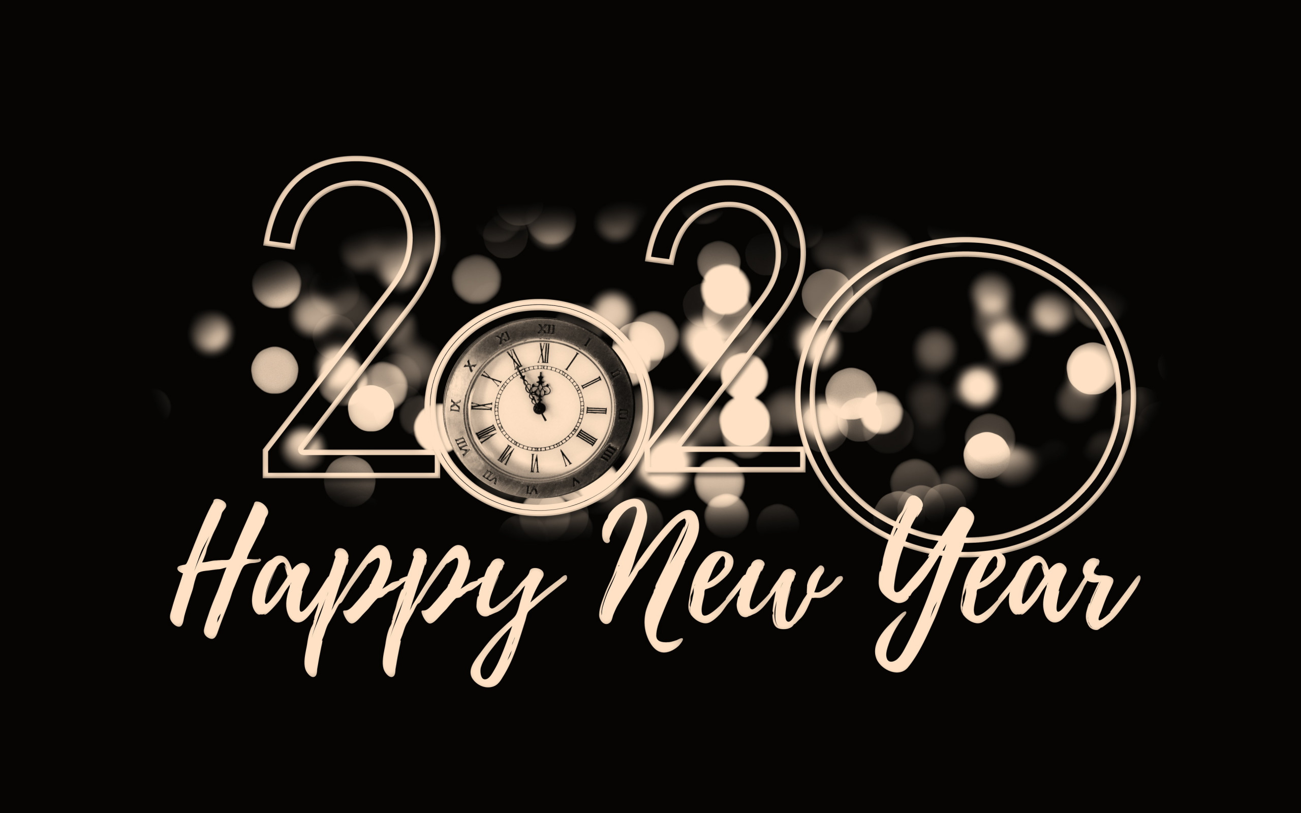 2020 Happy New Year wallpaper 2560x1600