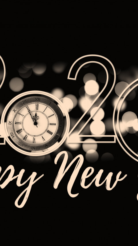 2020 Happy New Year wallpaper 480x854