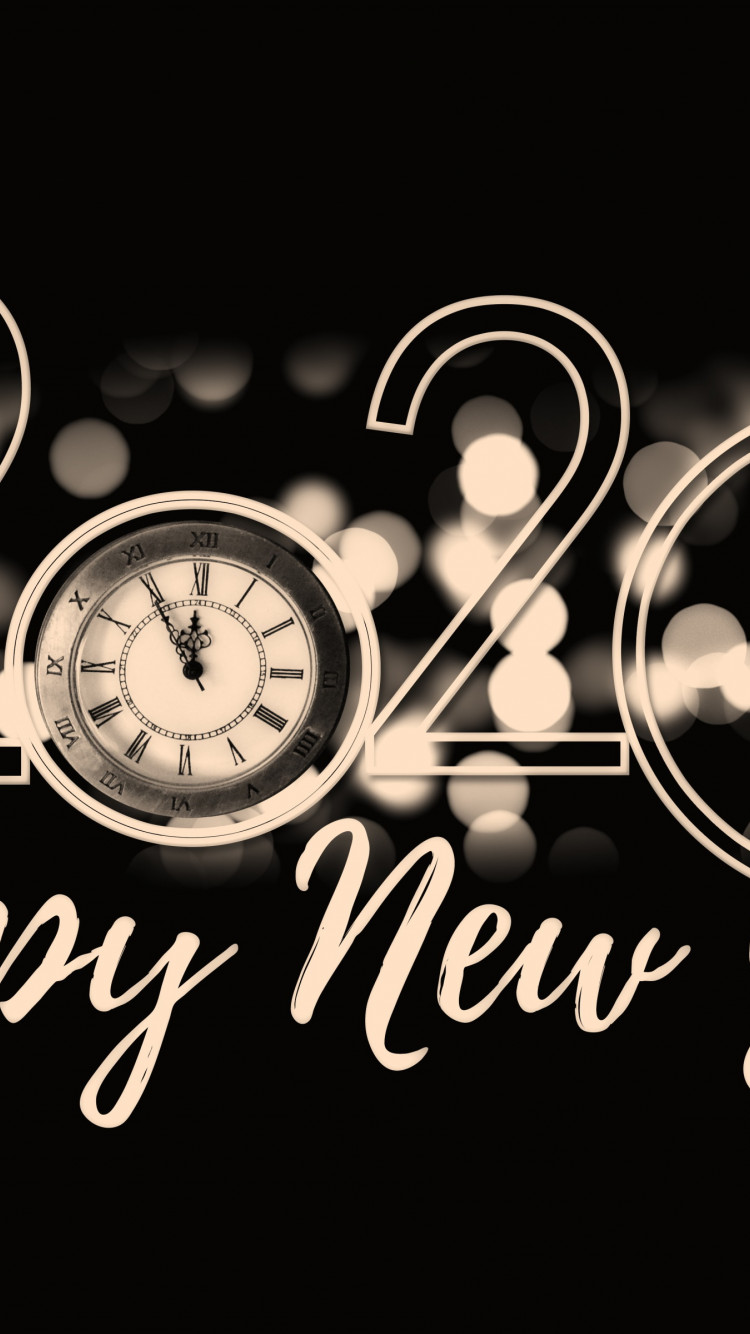 2020 Happy New Year wallpaper 750x1334