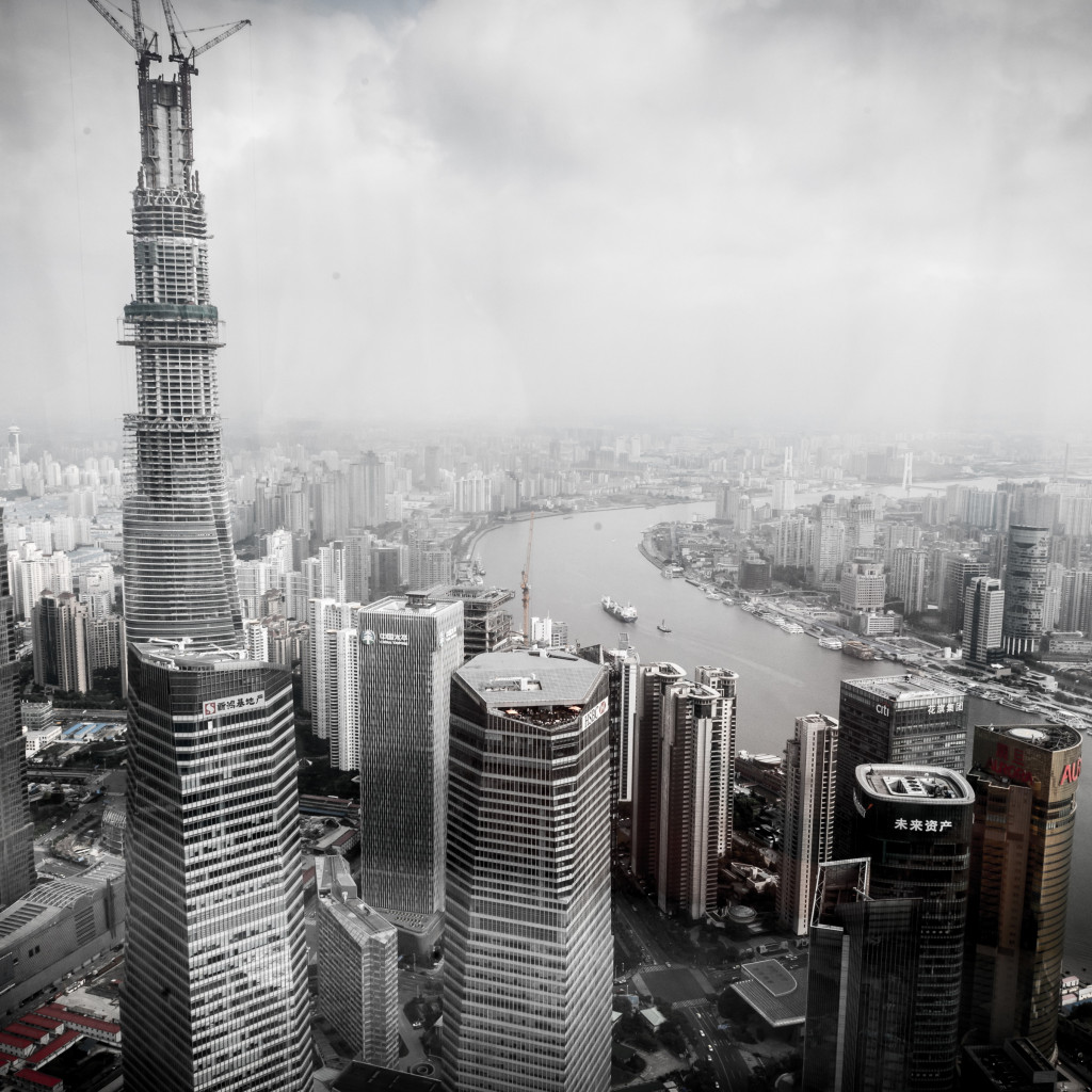 Cityscape from Shanghai, China wallpaper 1024x1024