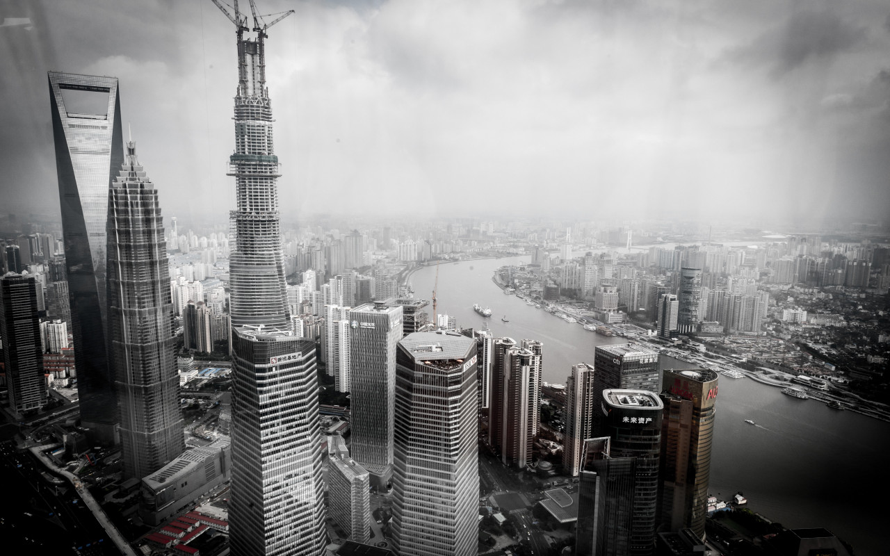 Cityscape from Shanghai, China wallpaper 1280x800
