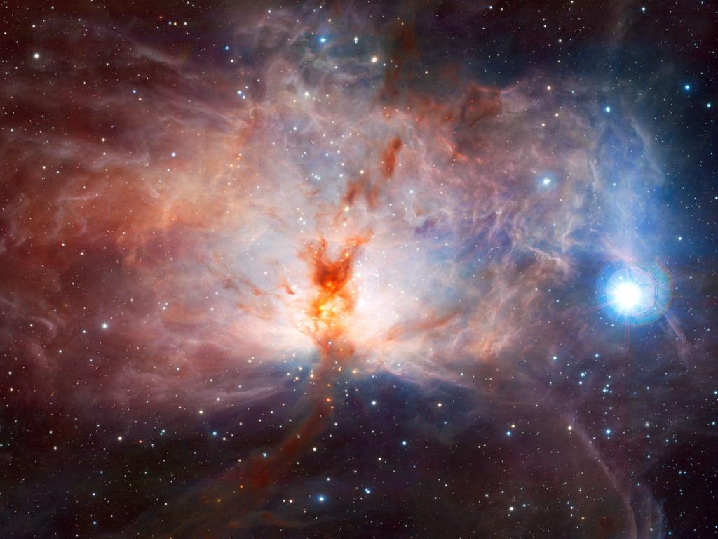 Flame Nebula, in the constellation of Orion wallpaper 1024x768