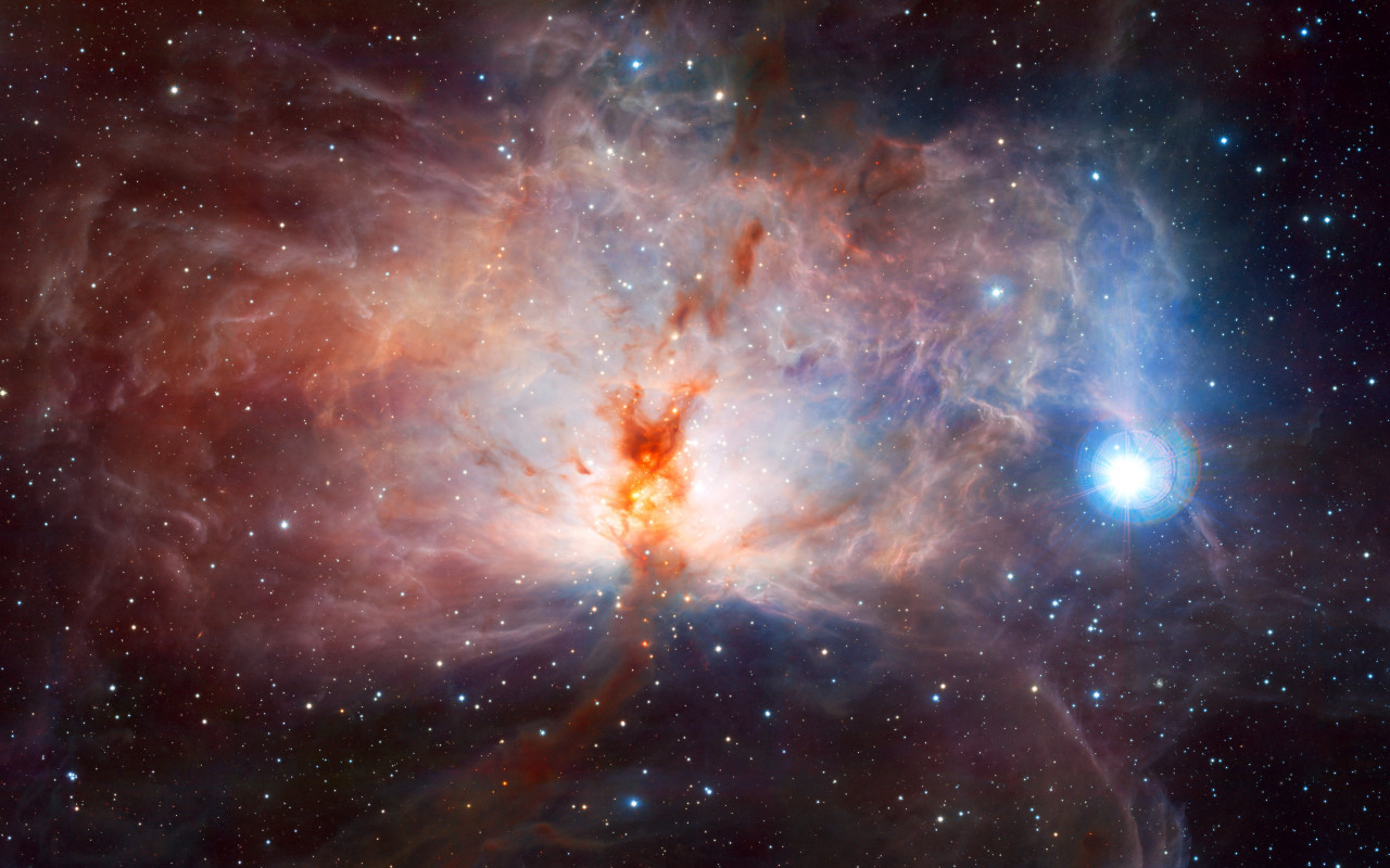 Flame Nebula, in the constellation of Orion wallpaper 1280x800