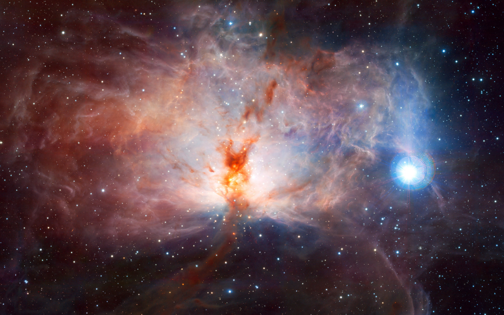 Flame Nebula, in the constellation of Orion wallpaper 1680x1050