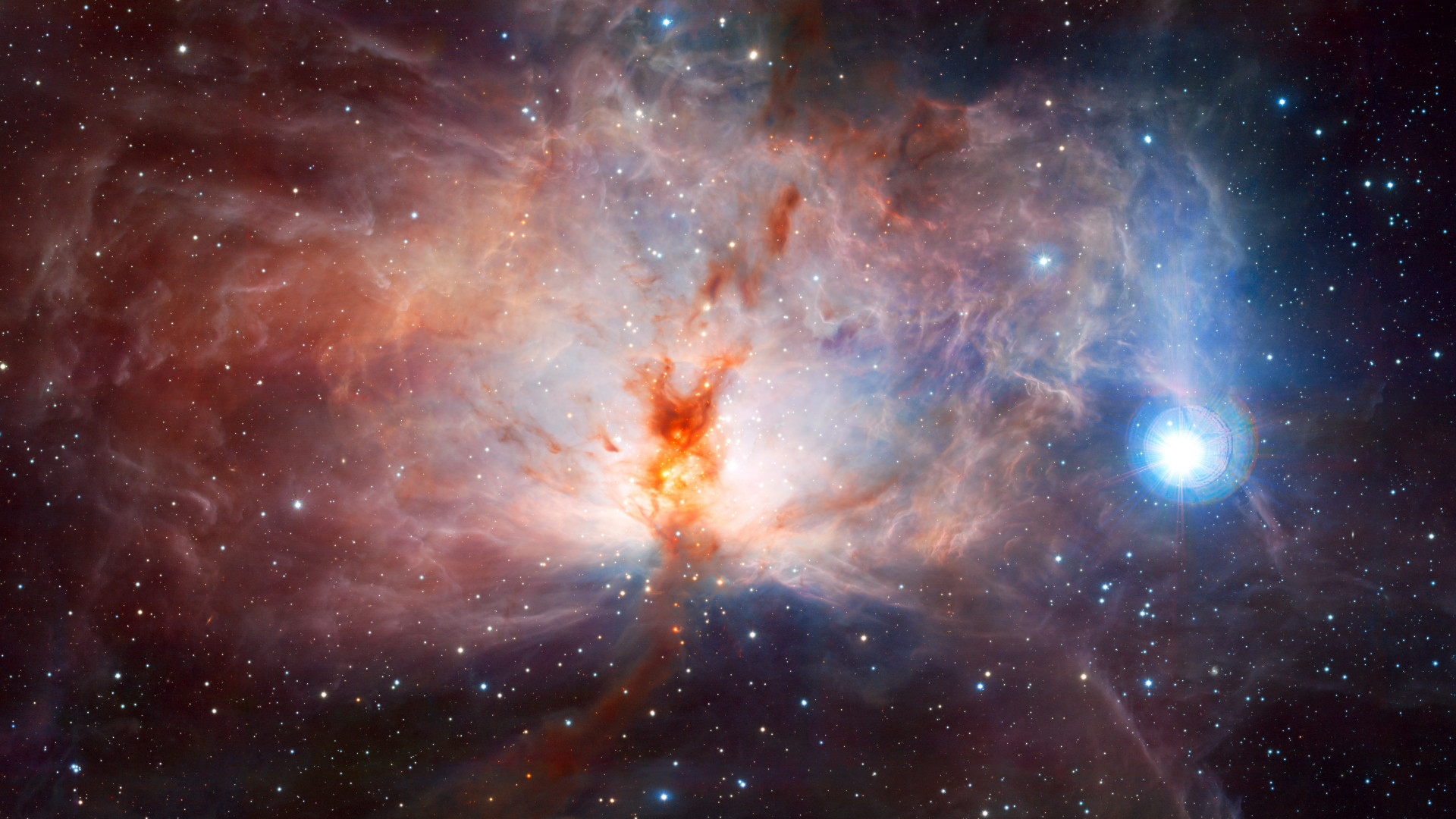 Flame Nebula, in the constellation of Orion wallpaper 1920x1080
