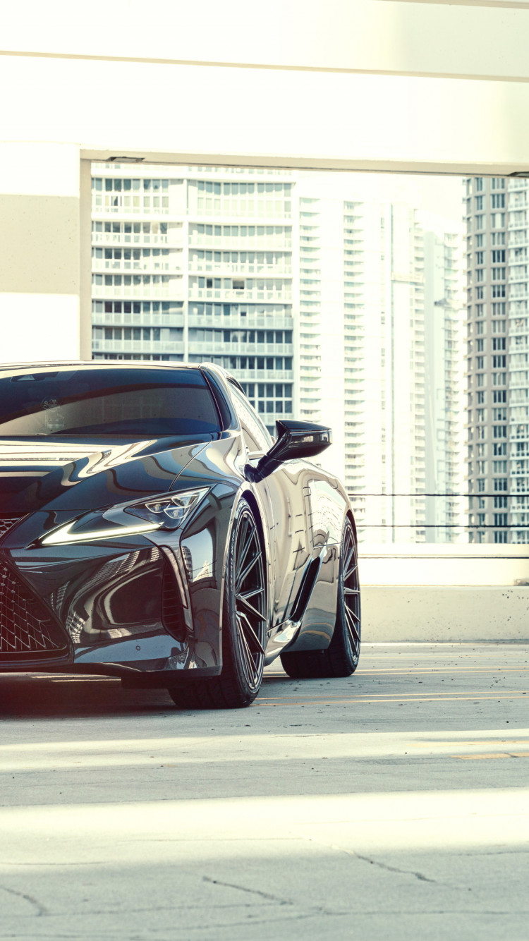 Vossen Dennis Black Lexus LC500 wallpaper 750x1334