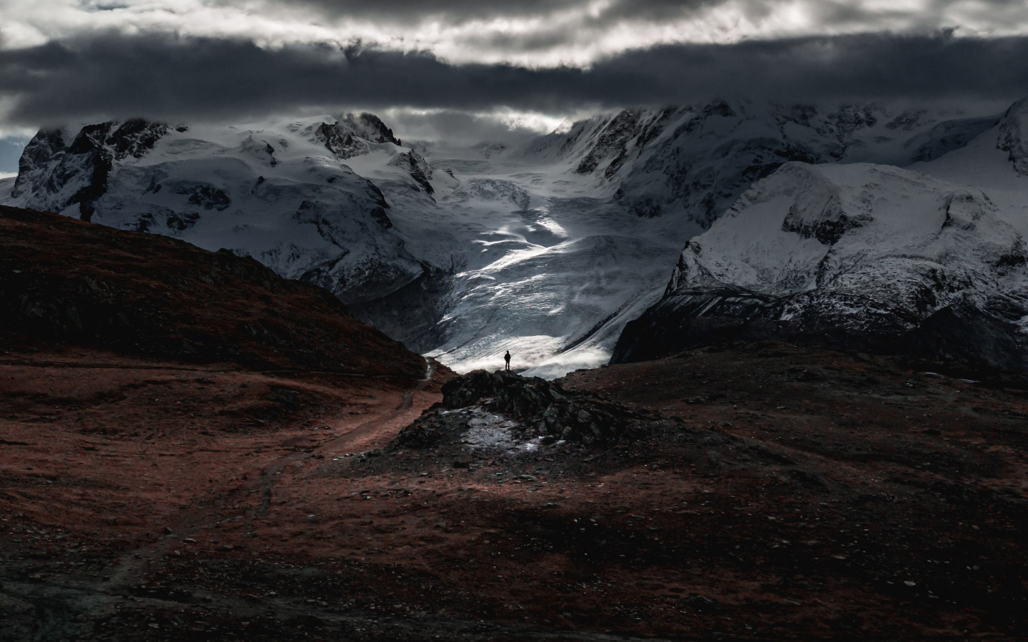Winter view from Gornergrat, Switzerland wallpaper 1440x900