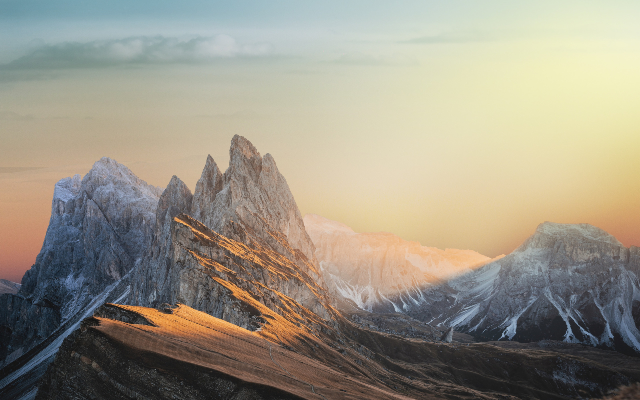 Keep calm and admire the mountain view wallpaper 2560x1600
