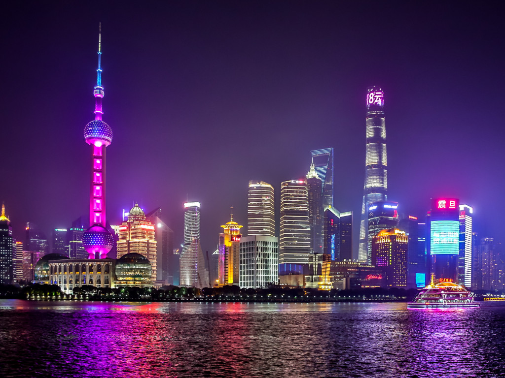 Shanghai iconic view wallpaper 1024x768