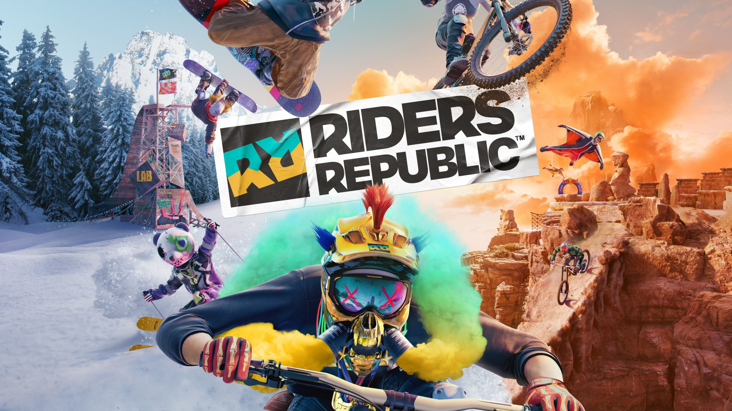 Riders Republic poster wallpaper 2560x1440