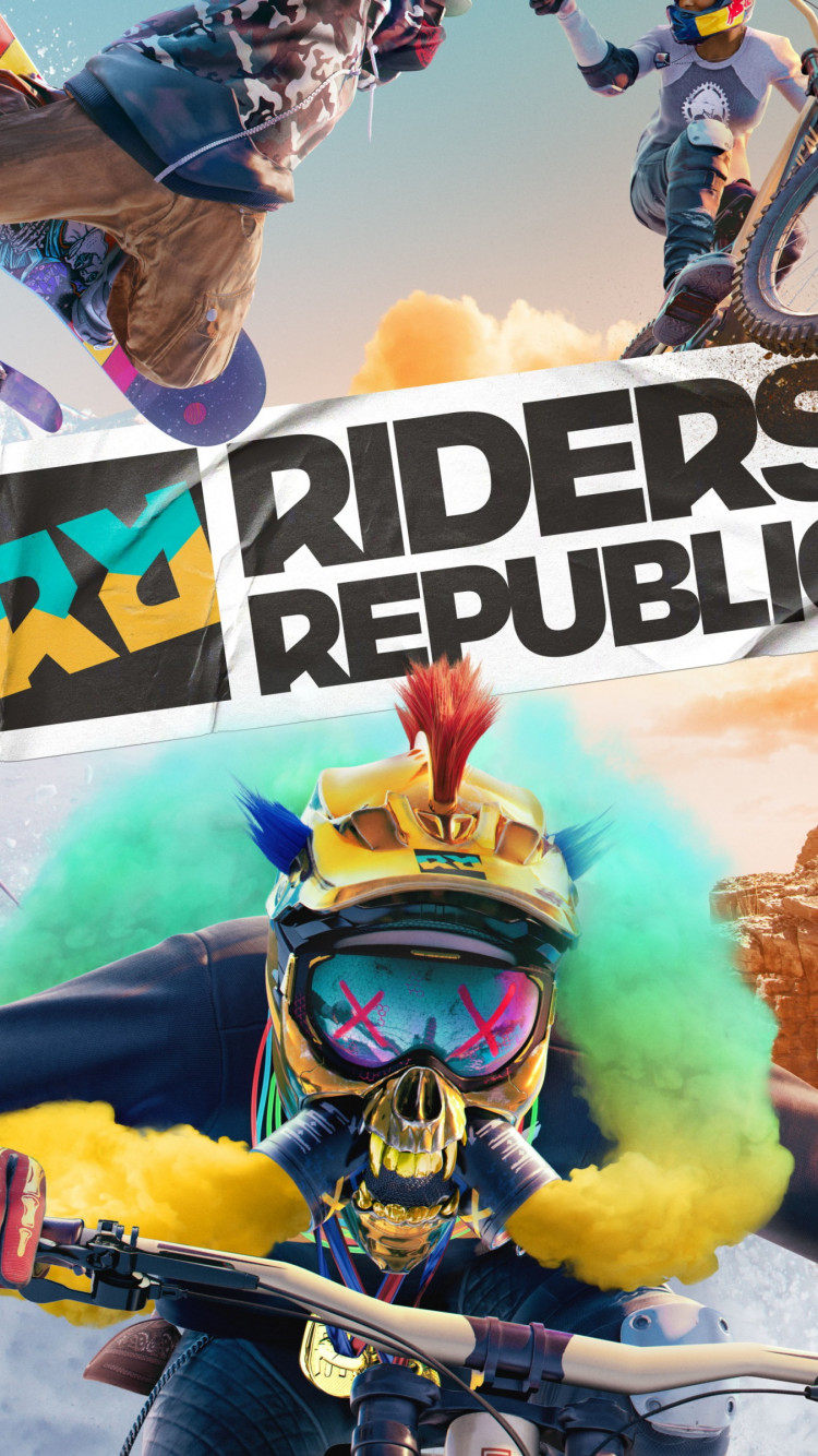 Riders Republic poster wallpaper 750x1334