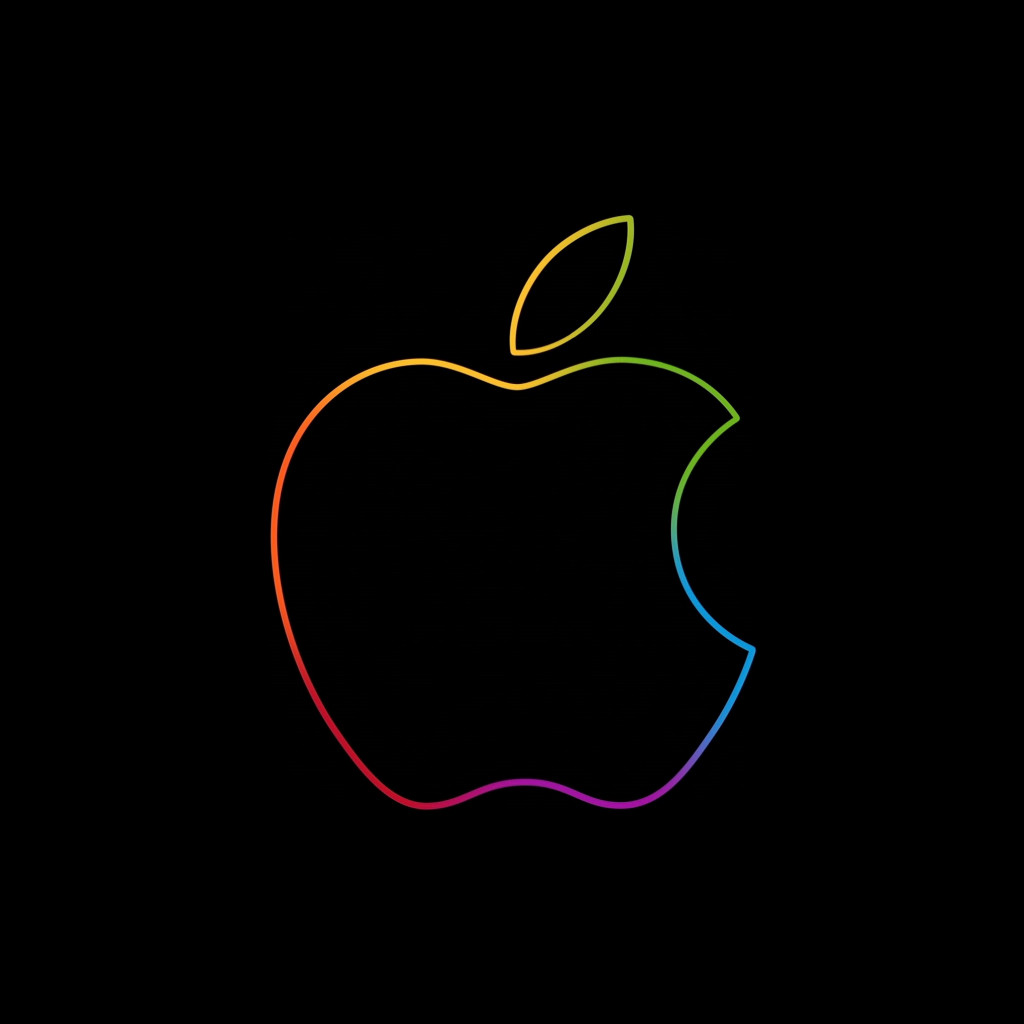 The famous Apple logo wallpaper 1024x1024