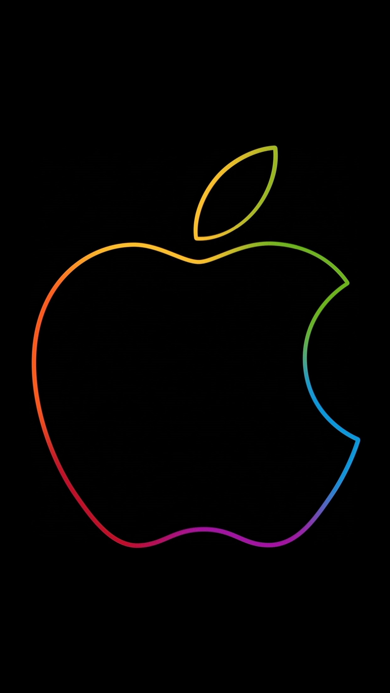 The famous Apple logo wallpaper 1242x2208