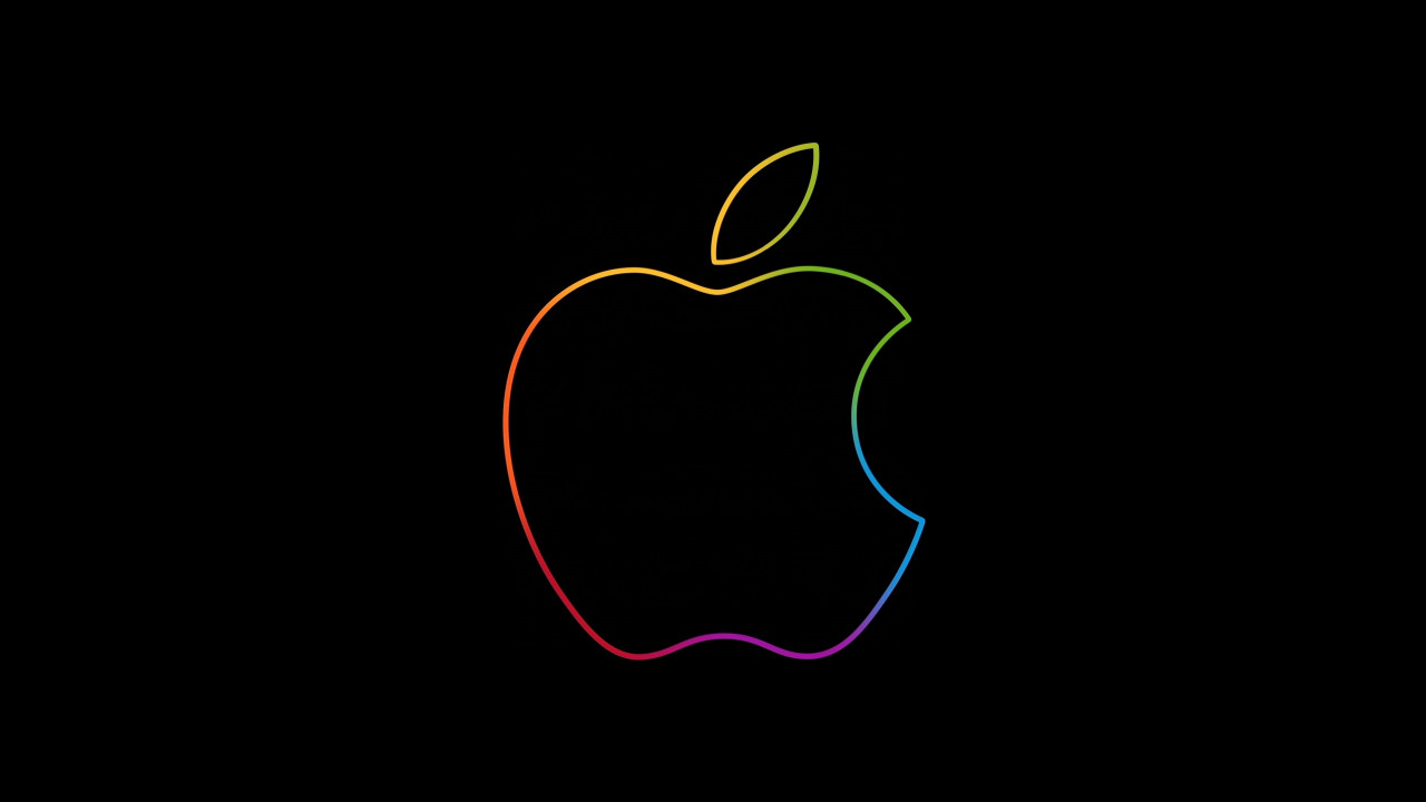 The famous Apple logo wallpaper 1280x720