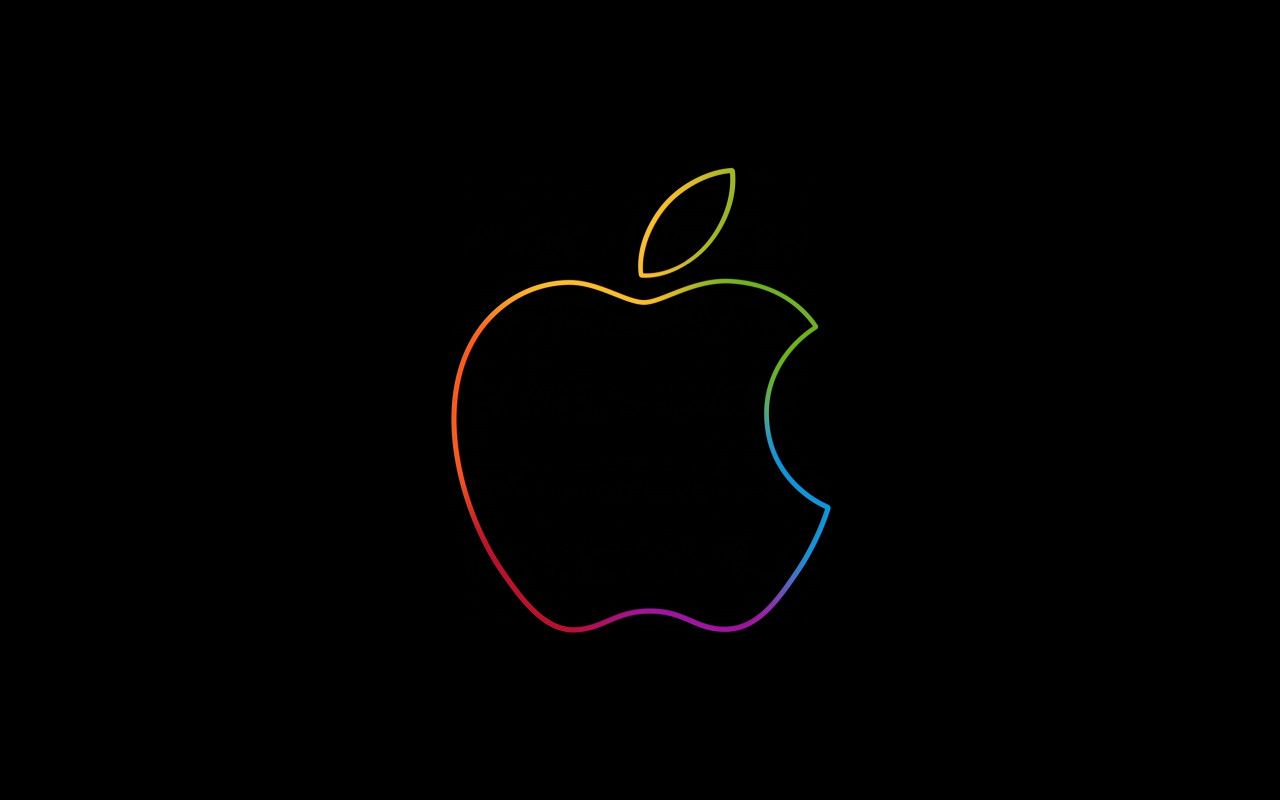 The famous Apple logo wallpaper 1280x800