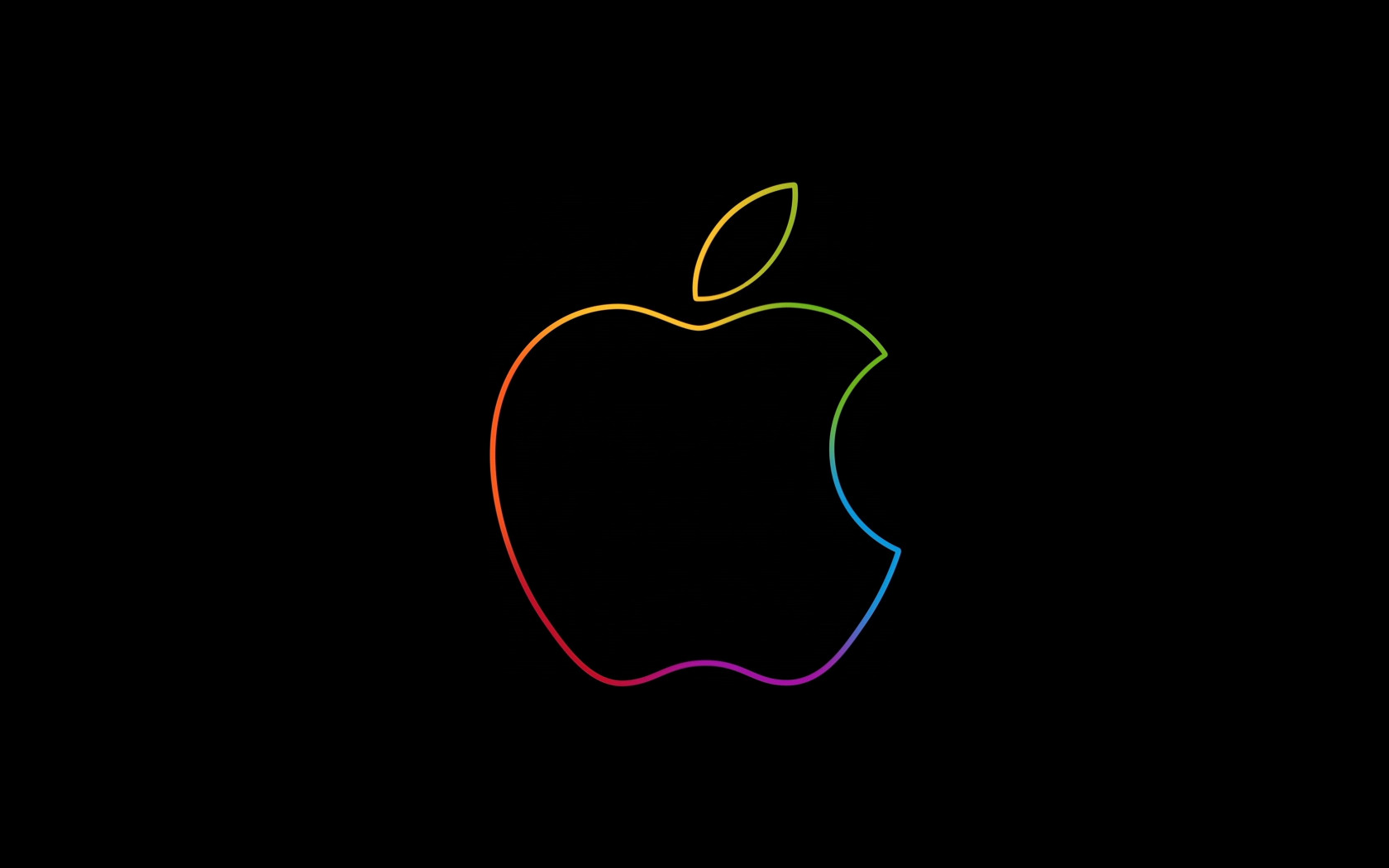 The famous Apple logo wallpaper 1680x1050