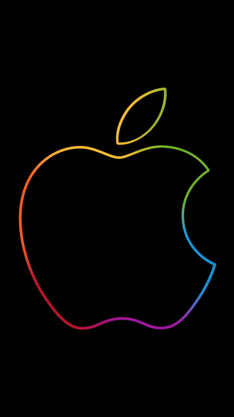 The famous Apple logo wallpaper 480x854