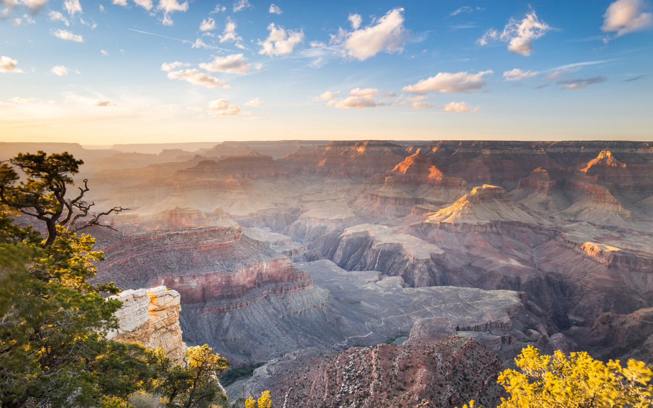 Sunset over the Grand Canyon wallpaper 1280x800