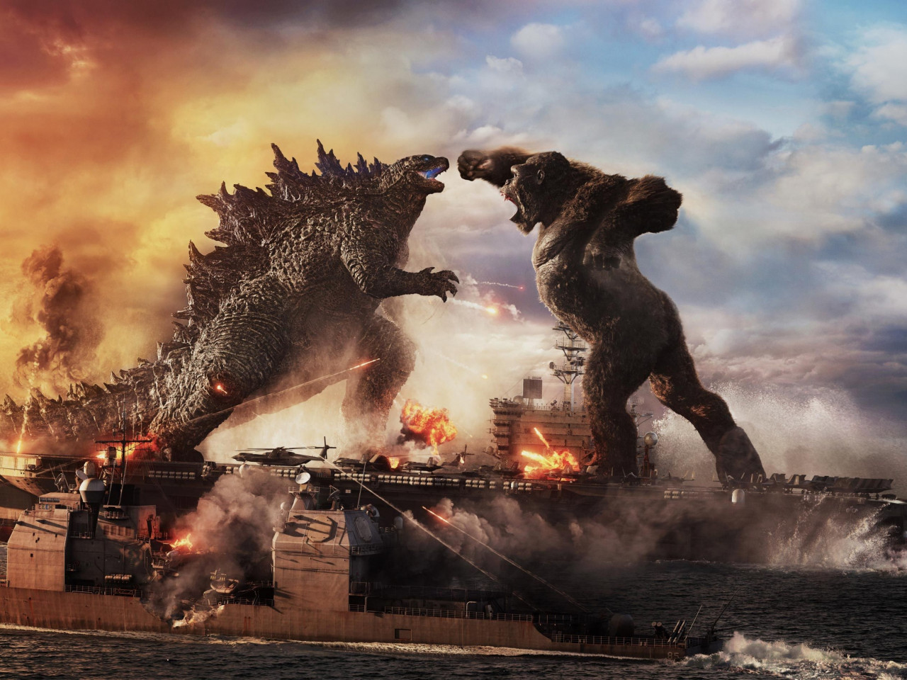 Godzilla vs Kong wallpaper 1280x960