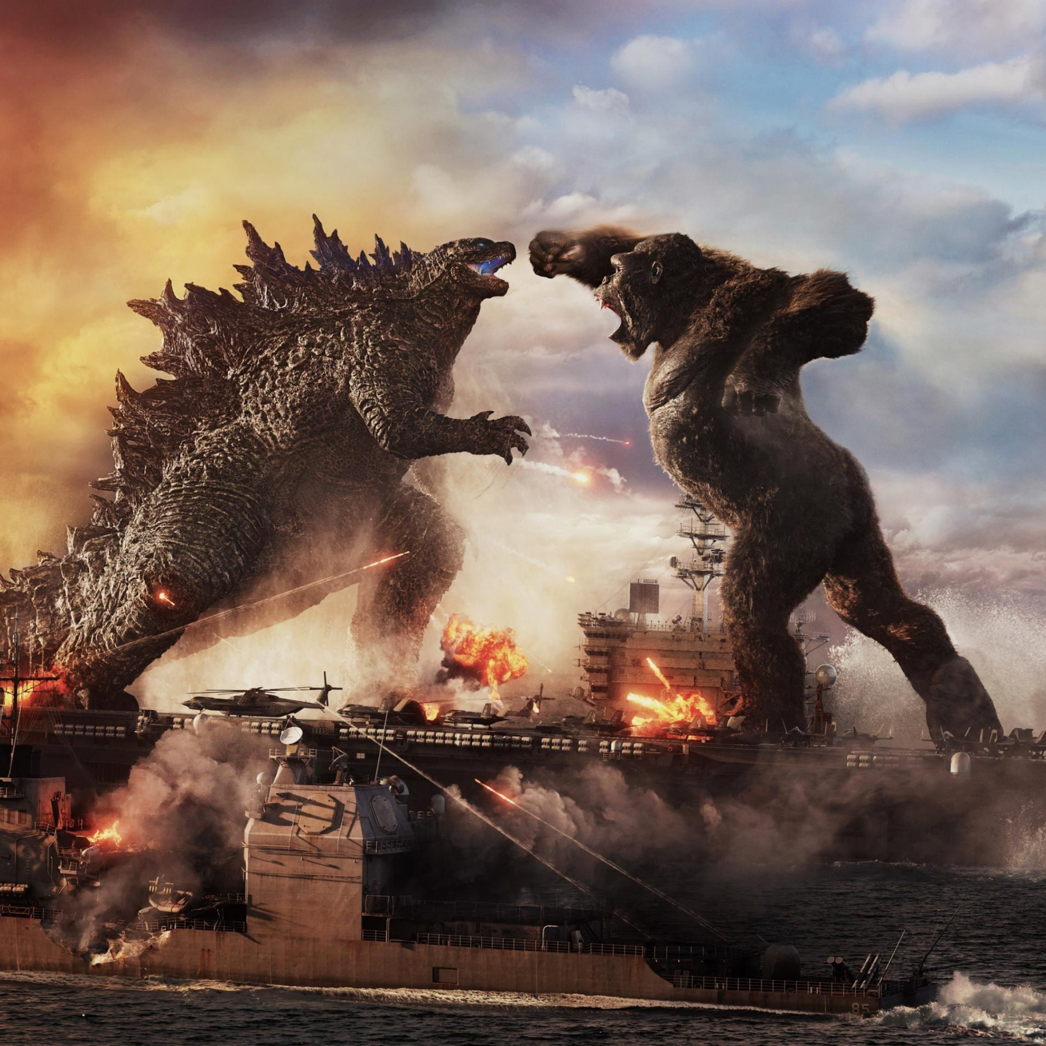 Godzilla vs Kong wallpaper 2048x2048