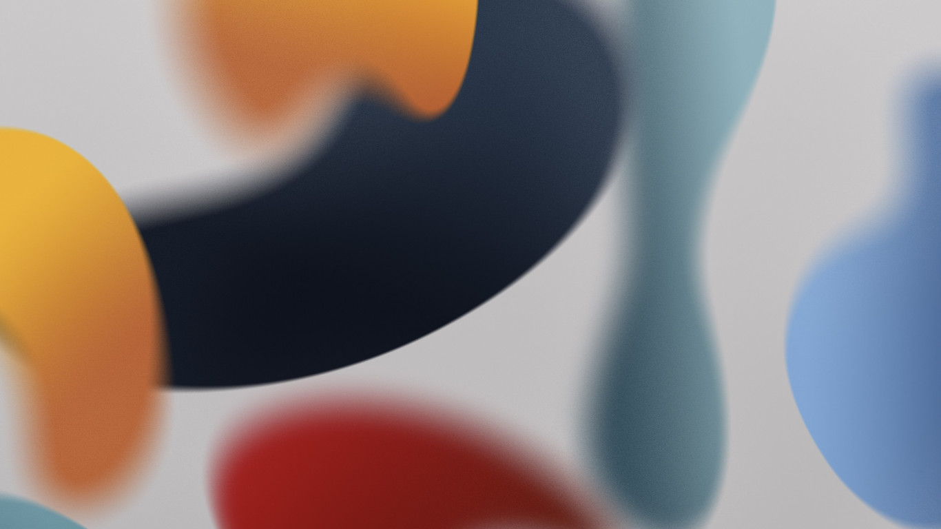 Abstract iOS 15 wallpaper 1366x768